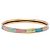 Pulsera rígida de esmalte estampado extra estrecha dorada Hermès Dorado