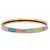 Pulsera rígida de esmalte estampado extra estrecha dorada Hermès Dorado - vista 3