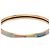Pulsera rígida de esmalte estampado extra estrecha dorada Hermès Dorado - vista 5