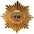 Spilla Chanel CC placcata oro Starburst D'oro
