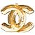 Collana con pendente trapuntato Chanel CC placcato oro D'oro - vista 3