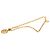 Collana con pendente rotondo Chanel CC placcato oro D'oro