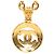 Collana con pendente rotondo Chanel CC placcato oro D'oro - vista 3
