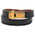 Bracelet Hermès Swift Mini Dog Double Tour Noir  - vue 1