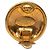 Orecchini a clip rotondi Chanel CC placcati oro D'oro - vista 3