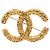Spilla Chanel CC placcata oro con rilievo barocco D'oro