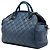 Borsa bowling Chanel CC in pelle di vitello invecchiata trapuntata blu - vista 2