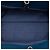 Borsa bowling Chanel CC in pelle di vitello invecchiata trapuntata blu - vista 4