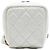 Weiße Chanel CC gesteppte Lammleder Cube Zip Clutch mit Kette Vanity Bag - Ansicht 3