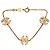 Bracciale Chanel Triple CC placcato oro e strass D'oro