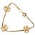 Bracciale Chanel Triple CC placcato oro e strass D'oro - vista 2