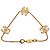 Bracciale Chanel Triple CC placcato oro e strass D'oro - vista 3