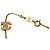 Bracciale Chanel Triple CC placcato oro e strass D'oro - vista 5