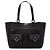 Tote Abbey in denim GG Gucci marrone con tasca e anello a D