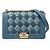 Borsa a tracolla Chanel Old Medium Pleated Denim Boy Flap blu