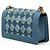 Borsa a tracolla Chanel Old Medium Pleated Denim Boy Flap blu - vista 2
