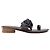 Navy Chanel Camellia Heeled Sandals Size 35 Blue