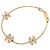 Bracciale con charm Chanel CC placcato oro e strass D'oro - vista 2