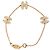 Bracciale con charm Chanel CC placcato oro e strass D'oro - vista 3