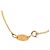Bracciale con charm Chanel CC placcato oro e strass D'oro - vista 4