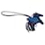 Chaveiro Hermès Milo em pele de cordeiro e couro Swift GriGri Rodeo Pegasus Bag Charm PM Roxo  - vista 2