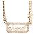 Collana Choker Chanel CC Placcata Oro con Logo in Strass D'oro - vista 2