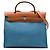 Borsa Hermès Toile Herbag Zip 31 blu
