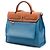 Borsa Hermès Toile Herbag Zip 31 blu - vista 2