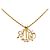 Collana con pendente logo strass placcato oro Gold Dior - vista 3