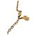 Collana con pendente logo strass placcato oro Gold Dior - vista 5
