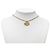 Collana con pendente logo strass placcato oro Gold Dior - vista 6