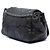 Borsa a tracolla Chanel Glint in pelle di vitello iridescente nera con patta a soffietto Nero - vista 2