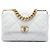 Borsa Chanel Large 19 in agnello bianco