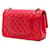 Borsa a tracolla Chanel Medium Classic Lambskin Double Flap rossa Rosso - vista 2