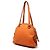 Borsa Satchel Dome Prada Vitello Daino arancione - vista 2