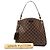 Borsa a tracolla Louis Vuitton Damier Ebene Graceful PM marrone - view 7