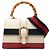 Borsa Satchel Dionysus Web in pelle bianca Gucci Medium con bambù Bianco