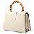 Borsa Satchel Dionysus Web in pelle bianca Gucci Medium con bambù Bianco - vista 2