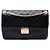 Borsa a tracolla Chanel Large Lambskin Chic With Me Flap Nera Nero