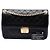 Borsa a tracolla Chanel Large Lambskin Chic With Me Flap Nera Nero - vista 7