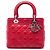 Borsa Lady Dior Medium in pelle d'agnello Cannage rossa Dior Rosso