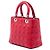 Borsa Lady Dior Medium in pelle d'agnello Cannage rossa Dior Rosso - vista 2