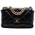 Borsa Chanel 19 in agnello nero Large
