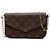 Borsa a tracolla Louis Vuitton Monogram Pochette Felicie Marrone