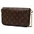 Borsa a tracolla Louis Vuitton Monogram Pochette Felicie Marrone - vista 2