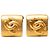 Orecchini a clip Chanel CC placcati in oro e diamanti D'oro