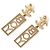 Orecchini Boy Swing in ottone e strass con CC Chanel dorati D'oro - vista 2
