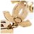 Orecchini Boy Swing in ottone e strass con CC Chanel dorati D'oro - vista 3