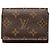 Tarjetero sobre Monogram Louis Vuitton marrón Castaño