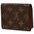 Tarjetero sobre Monogram Louis Vuitton marrón Castaño - vista 2